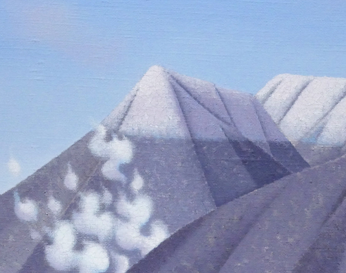 高瀬三郎「新雪の大雪旭岳」油絵・F6号　拡大画像3