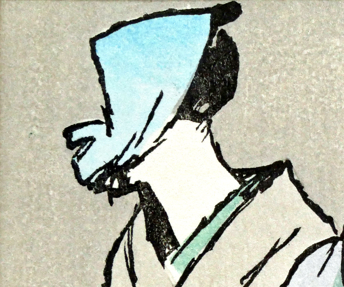 竹久夢二「夢二小品版画集より（加藤版画研究所）」木版画　拡大画像4