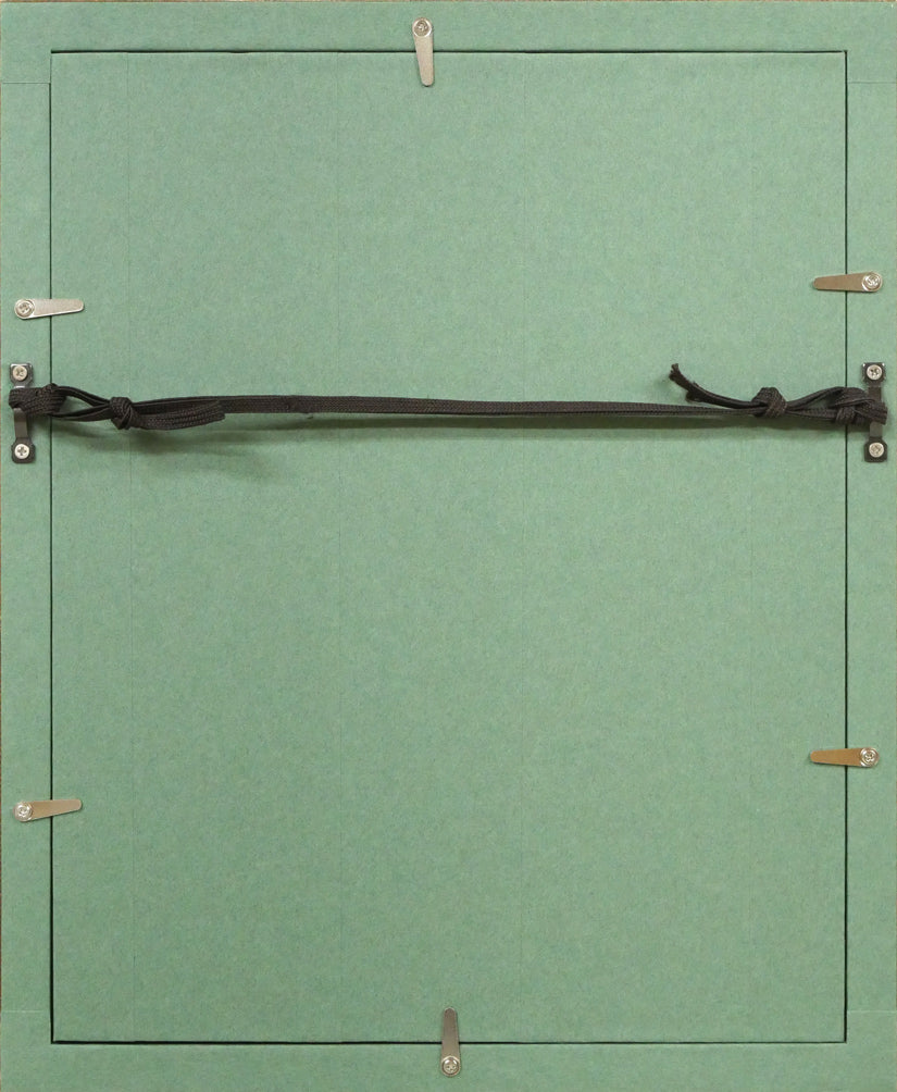 竹久夢二「舞妓（柳）『夢二小品版画集』加藤版画研究所」木版画　額縁裏側画像