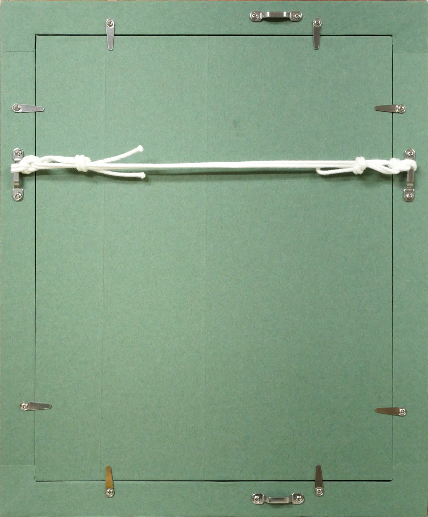 竹久夢二「露地の細道（挿画本）」木版画　額縁裏側画像