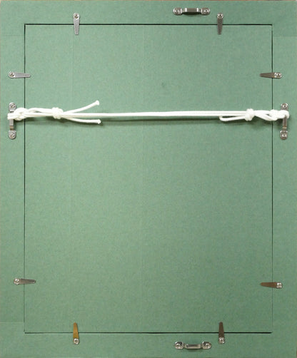 竹久夢二「露地の細道（挿画本）」木版画　額縁裏側画像
