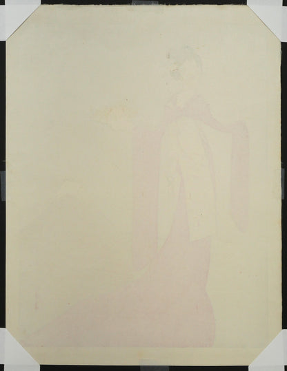 竹久夢二「立田姫」木版画　作品シート裏側画像