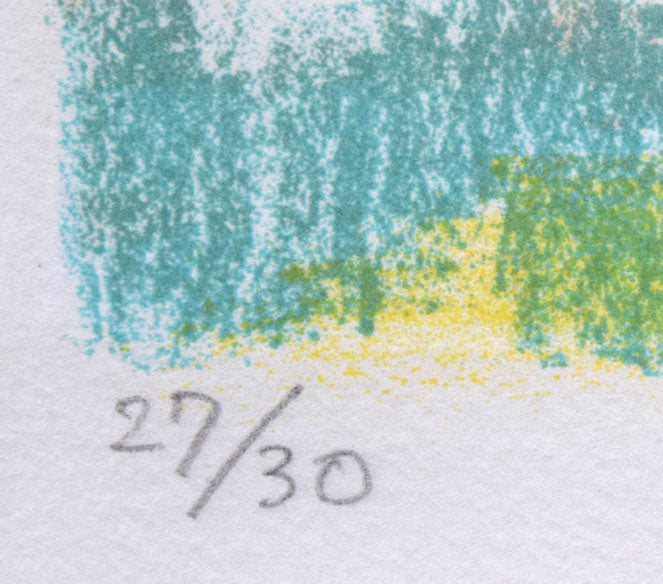 竹岡羊子「ギリシアの踊り」リトグラフに手彩色　限定番号（ed,27/30）