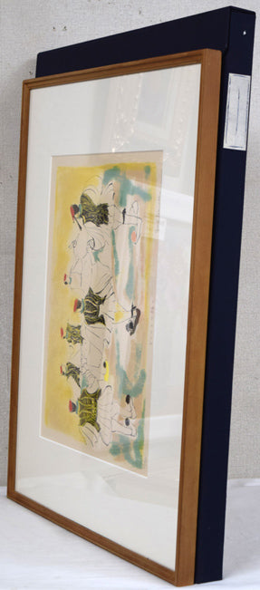 竹岡羊子「ギリシアの踊り」リトグラフに手彩色　付属品画像