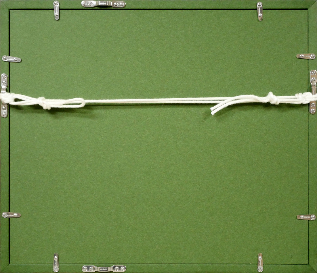 竹内敏彦「レーゲンスブルク（ドイツ風景）」油絵・F3号　額縁裏側画像