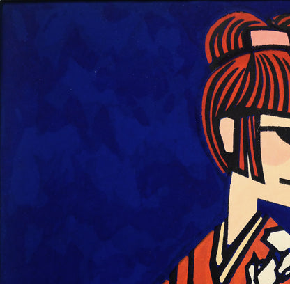 滝平二郎「こぶしの花」木版画　拡大画像1