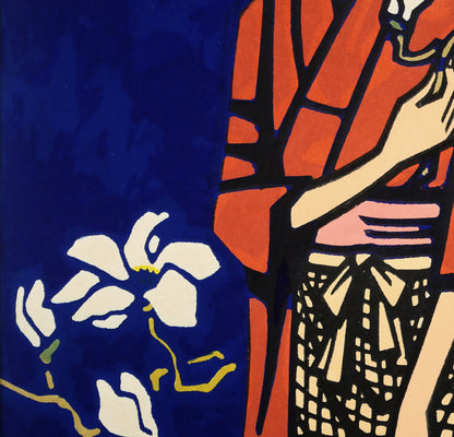 滝平二郎「こぶしの花」木版画　拡大画像4