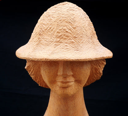 瀧口政満「女性像」木彫作品　拡大画像1