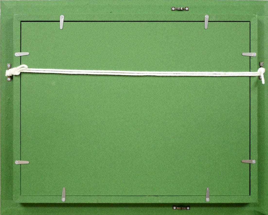 滝沢直次「苺と桃」油絵・F4号　額縁裏側画像