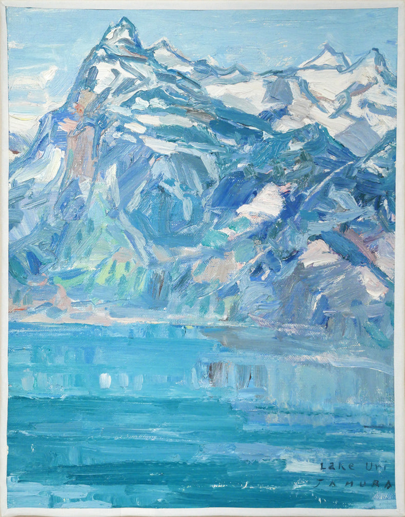 田村宏「ウーリ湖〔Lake　Uri〕（スイス）」油絵・F6号　作品全体画像