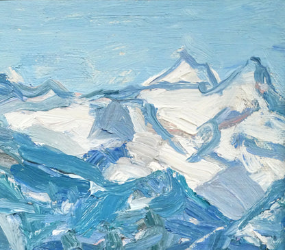 田村宏「ウーリ湖〔Lake　Uri〕（スイス）」油絵・F6号　拡大画像2