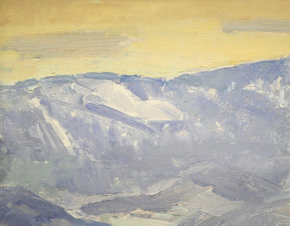 田村宏「眺・手稲山（札幌）」油絵・F6号　拡大画像1