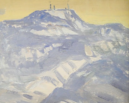 田村宏「眺・手稲山（札幌）」油絵・F6号　拡大画像2