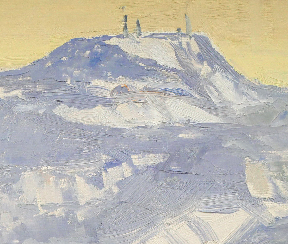 田村宏「眺・手稲山（札幌）」油絵・F6号　拡大画像3