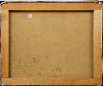 田辺三重松「風景画」油絵・F8号　キャンバス裏側画像
