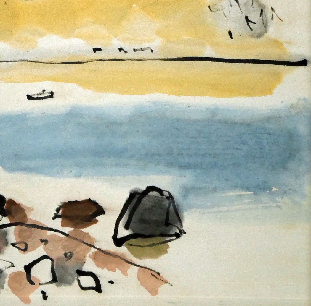 田辺　三重松　パステル画　箱館郊外　絵画 豪華で新しい パステル画 三重松 田辺 箱館郊外 北海道立