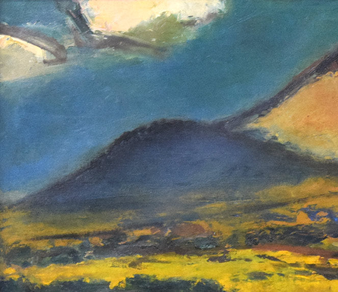 田辺三重松「駒ヶ岳初夏（函館）」油絵・F30号　拡大画像1
