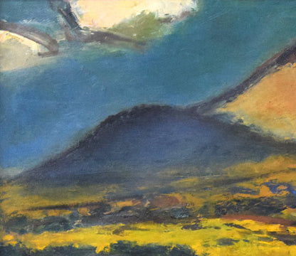 田辺三重松「駒ヶ岳初夏（函館）」油絵・F30号　拡大画像1