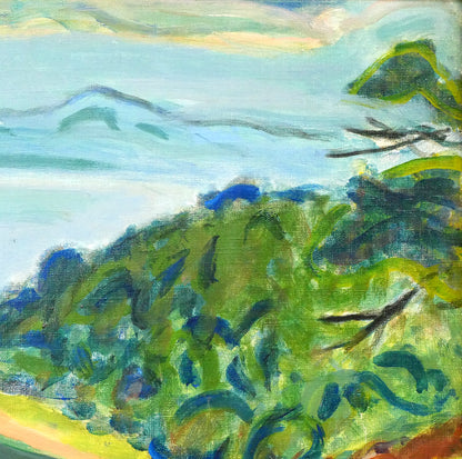田辺三重松「曲汀」油絵・F8号　拡大画像2
