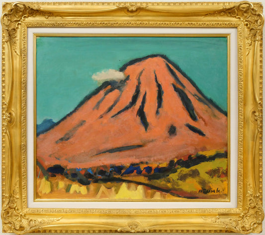 田辺三重松「山ひだ（羊蹄山）」油絵・F10号