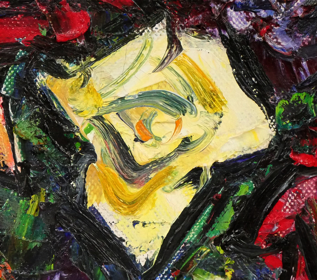 田中忠雄「ばら」油絵・F10号　拡大画像6