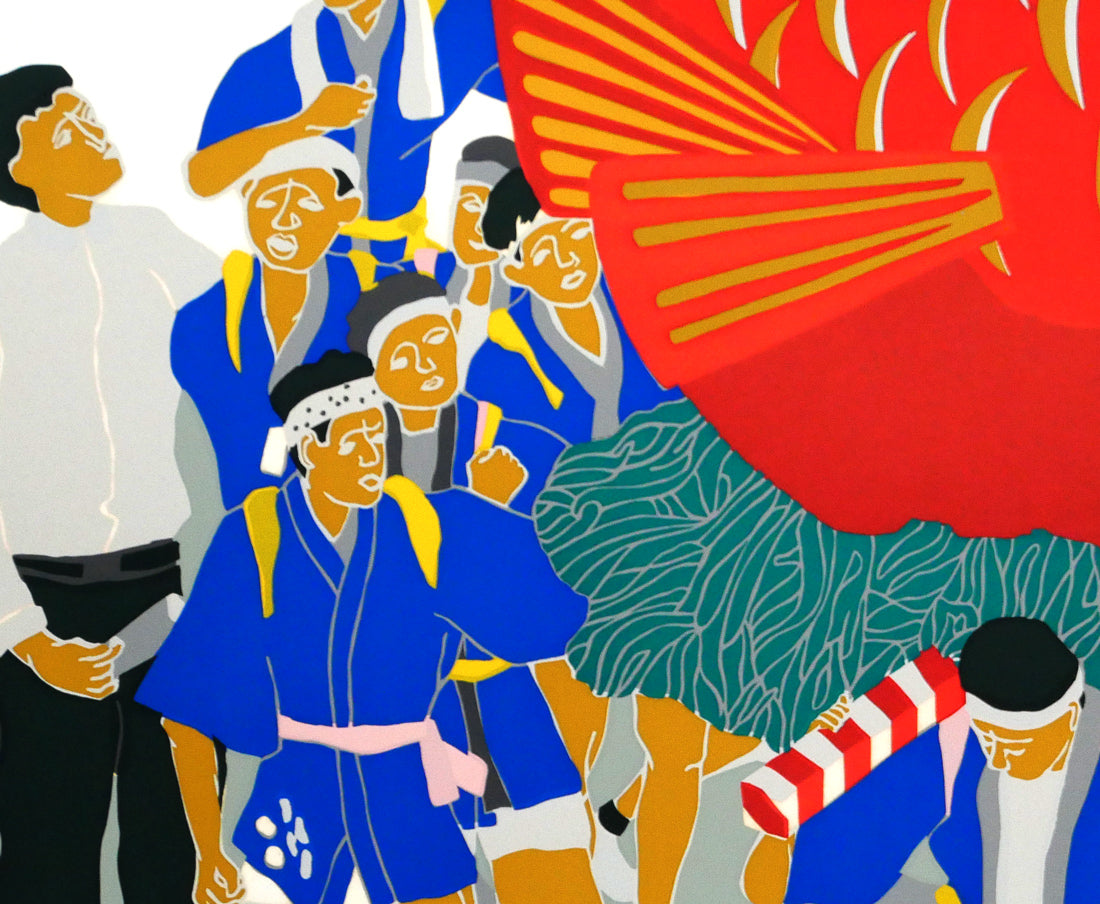 田中正秋「桑名の金魚祭り（三重）」シルクスクリーン版画　拡大画像3