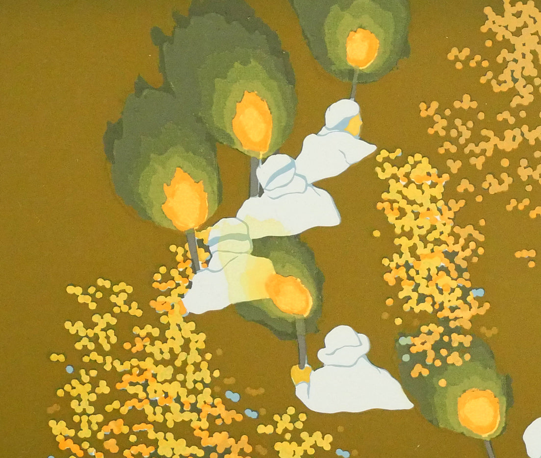田中正秋「白浜海女まつり（千葉県・松明トーチ）」版画　拡大画像7