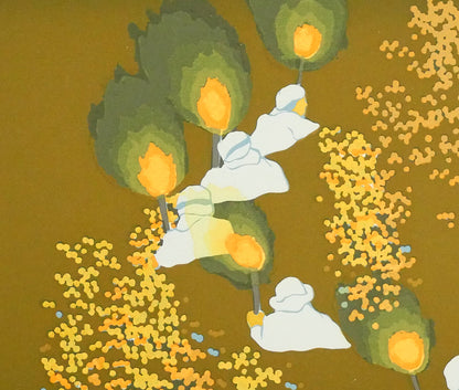 田中正秋「白浜海女まつり（千葉県・松明トーチ）」版画　拡大画像7