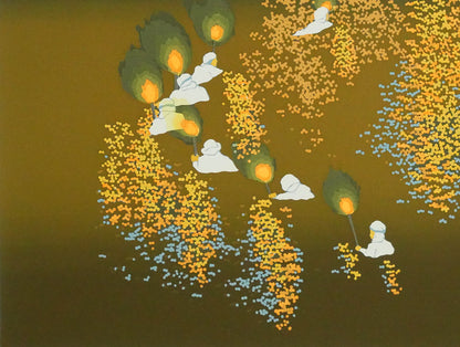 田中正秋「白浜海女まつり（千葉県・松明トーチ）」版画　拡大画像3