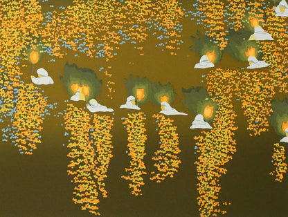 田中正秋「白浜海女まつり（千葉県・松明トーチ）」版画　拡大画像4