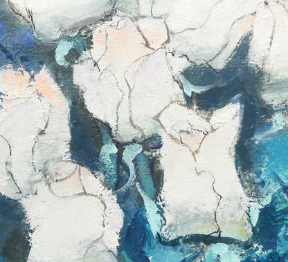 田中亜木男「聚花」油絵・F8号　拡大画像3