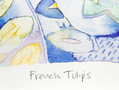タニヤ　ショート（TANYA　SHORT）「French　Tulips」リトグラフ　タイトル部分