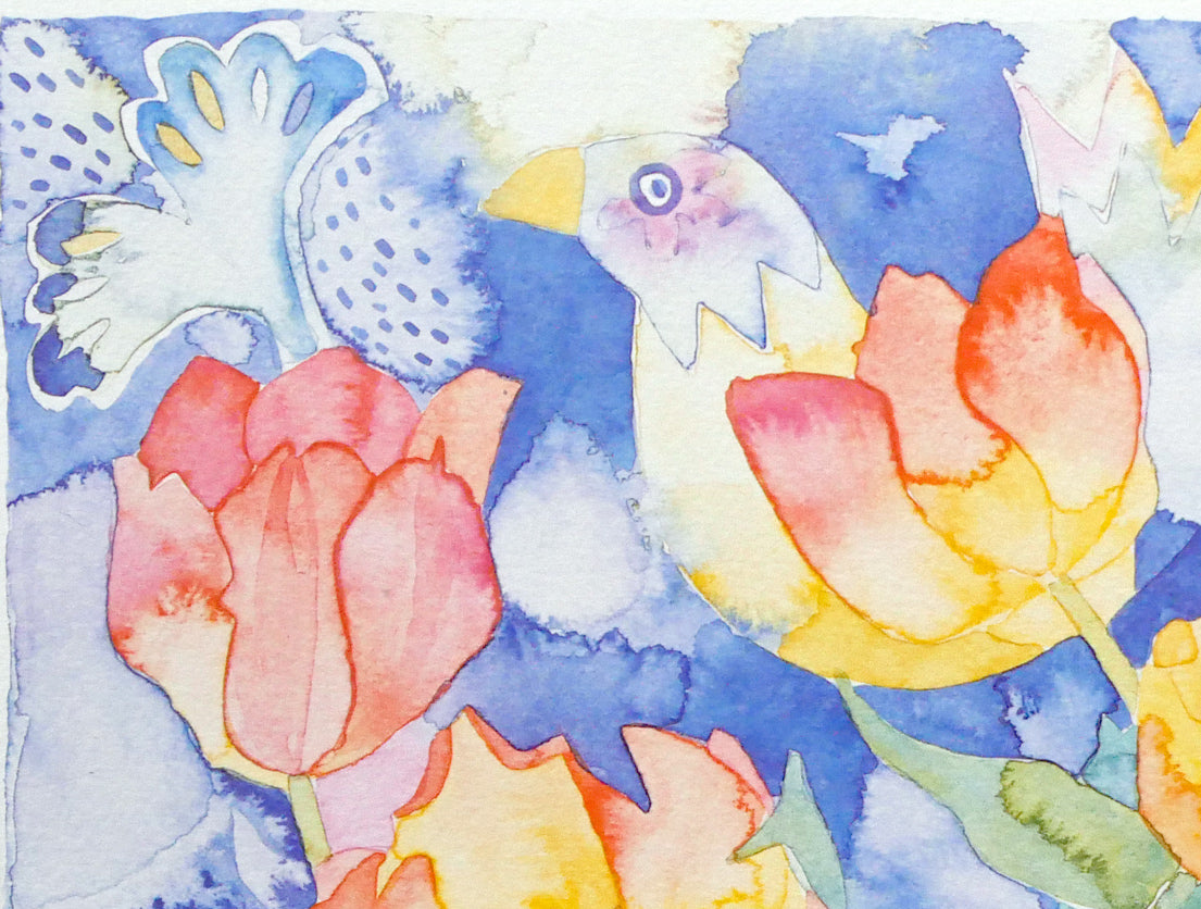 タニヤ　ショート（TANYA　SHORT）「French　Tulips」リトグラフ　拡大画像1