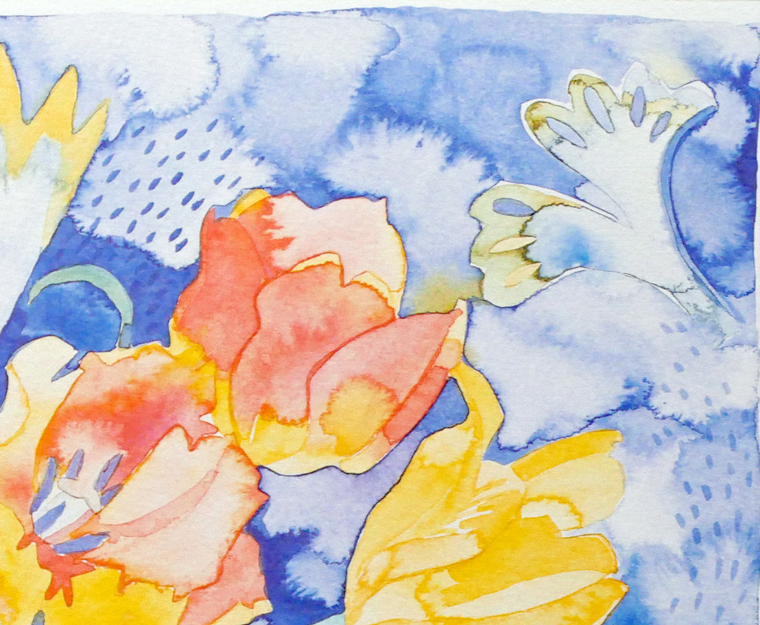 タニヤ　ショート（TANYA　SHORT）「French　Tulips」リトグラフ　拡大画像2