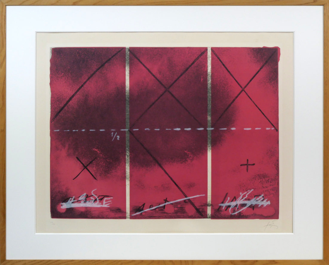 アントニ・タピエス（Antoni　Tapies）「Triptyque.1976」カラーエッチング（銅版画）