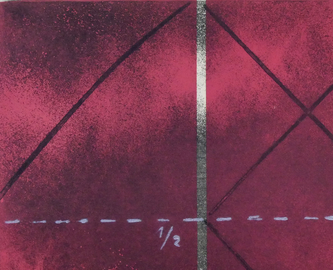 アントニ・タピエス（Antoni　Tapies）「Triptyque.1976」カラーエッチング（銅版画）　拡大画像1