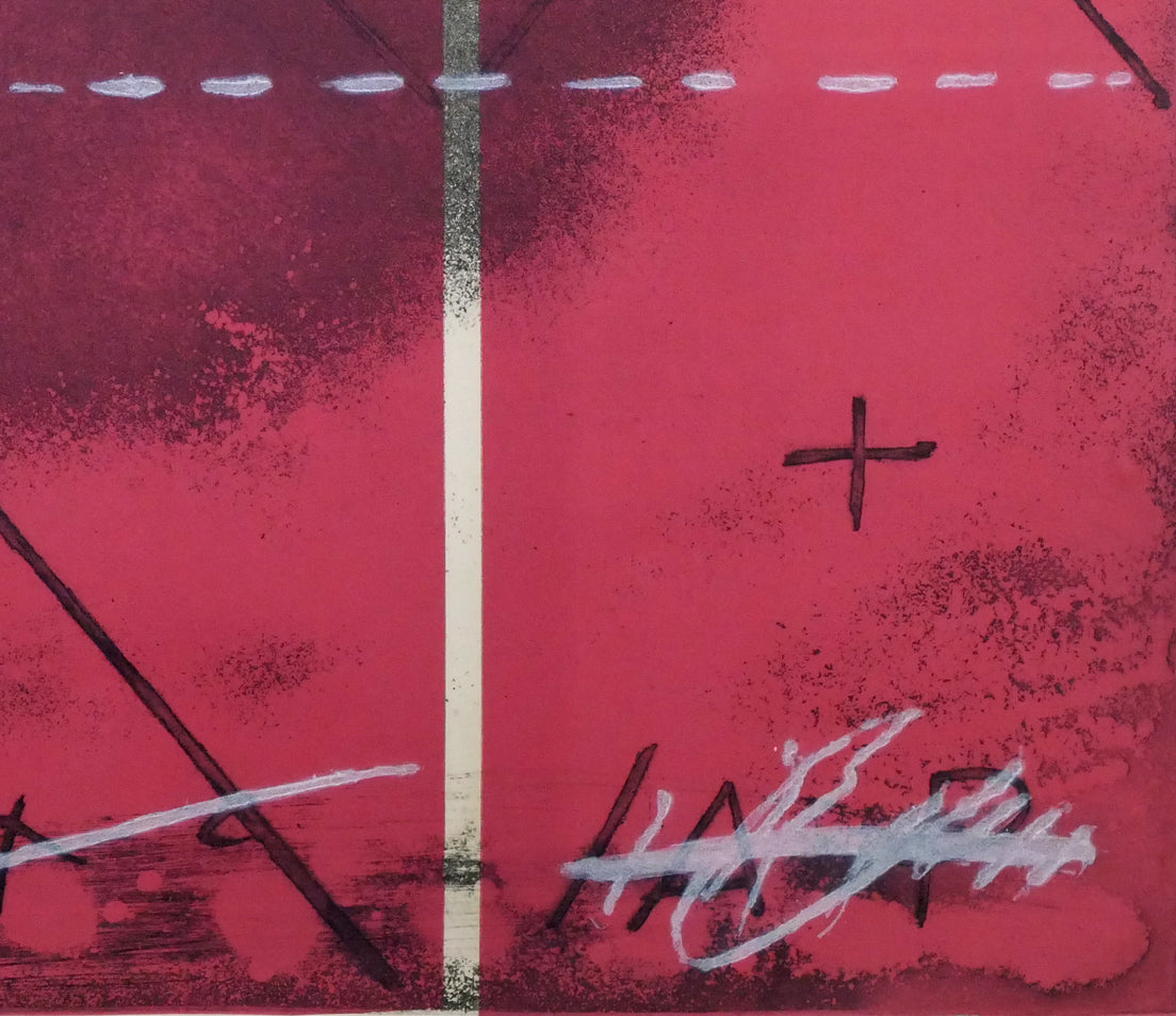 アントニ・タピエス（Antoni　Tapies）「Triptyque.1976」カラーエッチング（銅版画）　拡大画像4