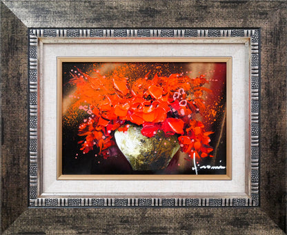 立川広己「紅花」油絵・SM