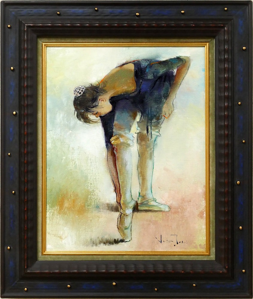 寺井重三「踊り子」油絵・F6号