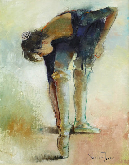 寺井重三「踊り子」油絵・F6号　作品全体画像