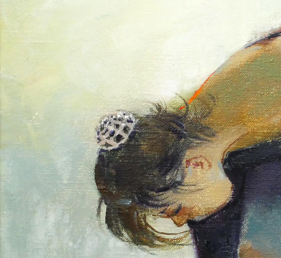 寺井重三「踊り子」油絵・F6号　拡大画像1