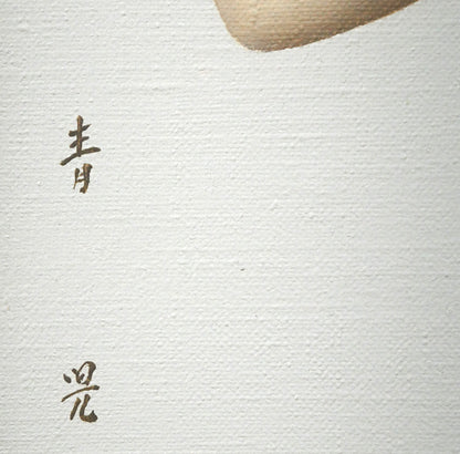 東郷青児「婦人像」油絵・F6号　サイン画像