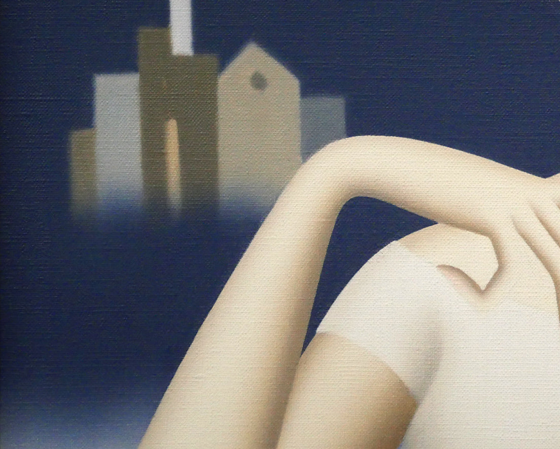 東郷青児「婦人像」油絵・F6号 – 小竹美術