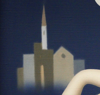 東郷青児「婦人像」油絵・F6号　拡大画像2