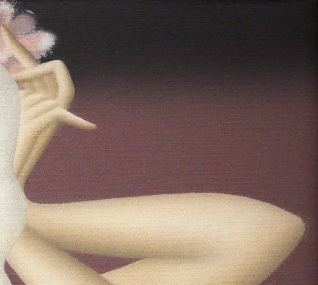 東郷青児「婦人像（裸婦）」油絵・F6号　拡大画像3
