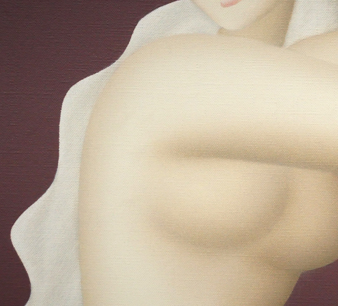 東郷青児「婦人像（裸婦）」油絵・F6号　拡大画像4