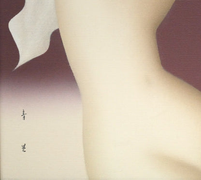 東郷青児「婦人像（裸婦）」油絵・F6号　拡大画像6