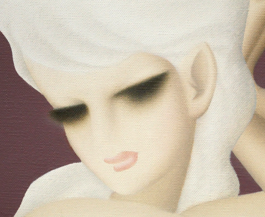 東郷青児「婦人像（裸婦）」油絵・F6号　拡大画像2