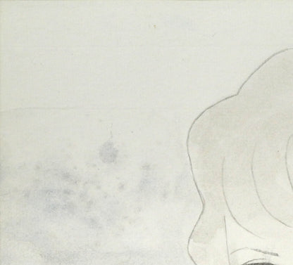 東郷青児「婦人像」水彩画・4号色紙　拡大画像1