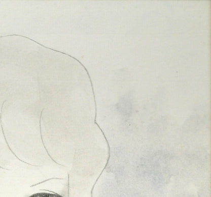 東郷青児「婦人像」水彩画・4号色紙　拡大画像2